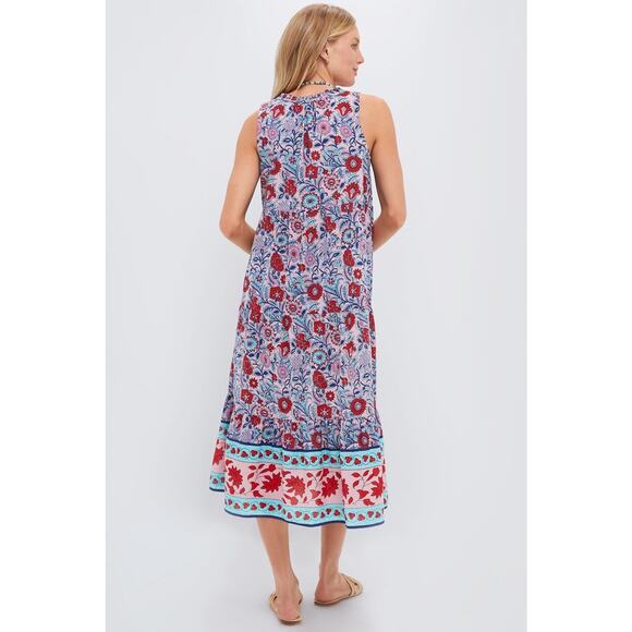 TUCKERNUCK BEACH Mauve and Rose Wildflower Salty Paloma Caftan Size M NWT - Picture 2 of 7